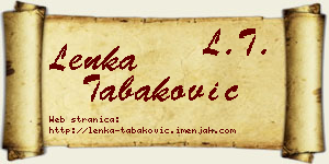 Lenka Tabaković vizit kartica